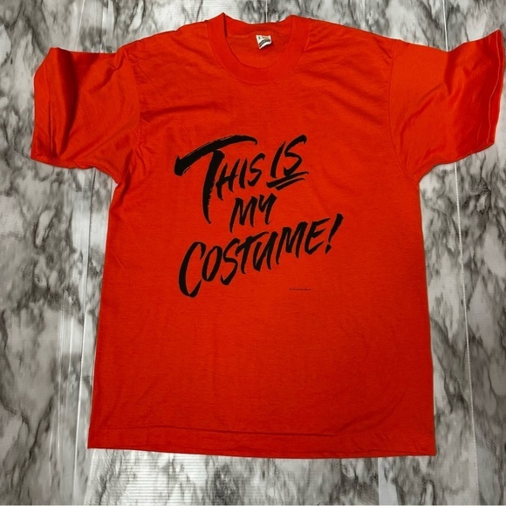 Screen Stars Orange Graphic Tee - Short Sleeve 1989 Single Stitch Halloween